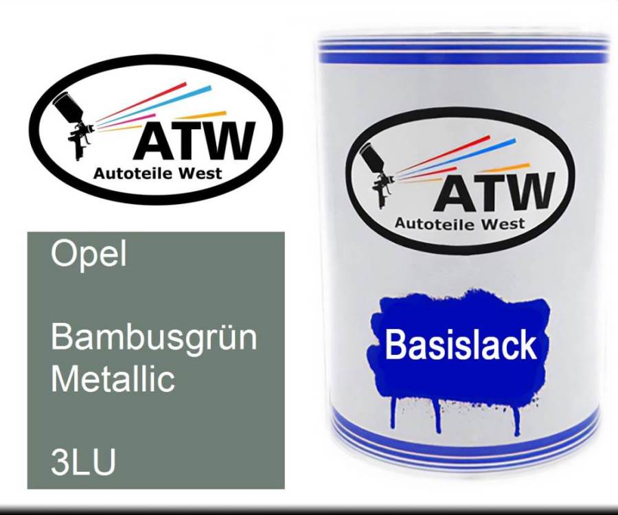 Opel, Bambusgrün Metallic, 3LU: 500ml Lackdose, von ATW Autoteile West.